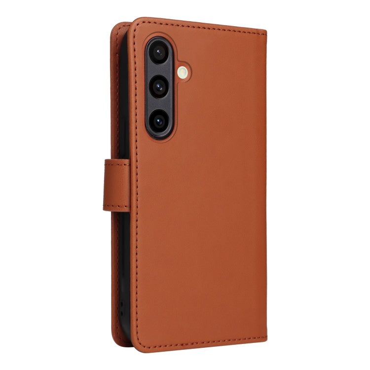 For Samsung Galaxy S24 FE 5G BETOPNICE BN-005 2 in 1 Detachable Imitate Genuine Leather Phone Case(Brown) - Galaxy S24 FE 5G Cases by BETOPNICE | Online Shopping UK | buy2fix