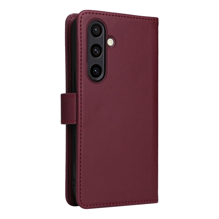 For Samsung Galaxy S24 FE 5G BETOPNICE BN-005 2 in 1 Detachable Imitate Genuine Leather Phone Case(Wine Red) - Galaxy S24 FE 5G Cases by BETOPNICE | Online Shopping UK | buy2fix