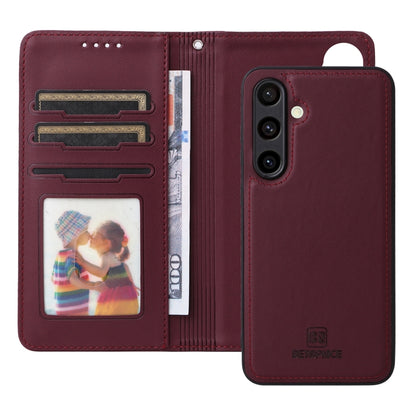 For Samsung Galaxy S24 FE 5G BETOPNICE BN-005 2 in 1 Detachable Imitate Genuine Leather Phone Case(Wine Red) - Galaxy S24 FE 5G Cases by BETOPNICE | Online Shopping UK | buy2fix