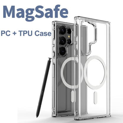 For Samsung Galaxy S24 Ultra 5G ViLi MAG-C Series MagSafe Magnetic PC + TPU Phone Case(Transparent) - Galaxy S24 Ultra 5G Cases by ViLi | Online Shopping UK | buy2fix