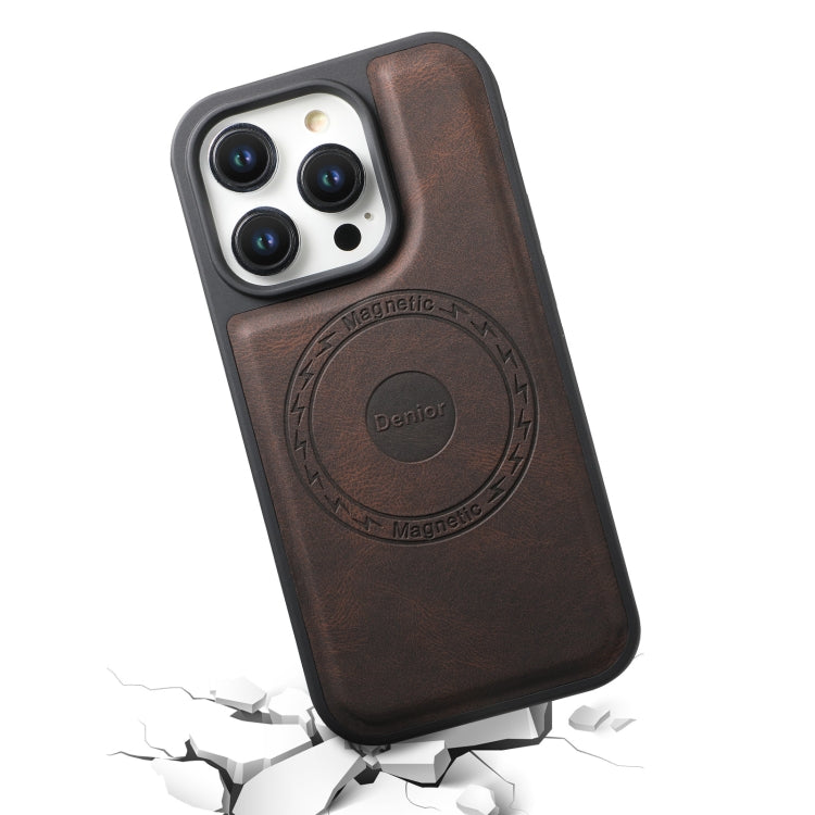 For iPhone 12 Pro Max Denior A13 Skin Feel MagSafe Phone Case(Brown) - iPhone 12 Pro Max Cases by Denior | Online Shopping UK | buy2fix