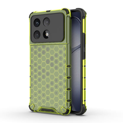 For Redmi K70 Ultra 5G Global Honeycomb Shockproof Phone Case(Green) - Xiaomi Cases by buy2fix | Online Shopping UK | buy2fix