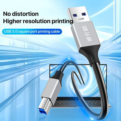 USB 3.0 A Male to USB-B Square Interface Printer Data Transmission Adapter Cable, Length:0.3m - USB Cable by buy2fix | Online Shopping UK | buy2fix