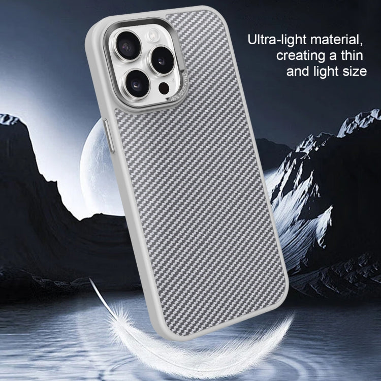 For iPhone 11 Pro Max Carbon Fiber Texture MagSafe Magnetic Shockproof Phone Case(Black) - iPhone 11 Pro Max Cases by buy2fix | Online Shopping UK | buy2fix