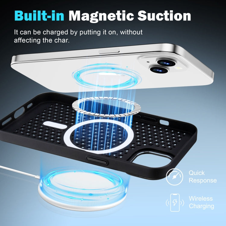 For iPhone 16 Pro Ice Feeling Cooling MagSafe Magnetic Phone Case(Black) - iPhone 16 Pro Cases by buy2fix | Online Shopping UK | buy2fix