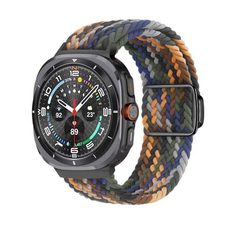 For Samsung Galaxy Watch Ultra 47mm Nylon Loop Magnetic Buckle Watch Band(Camo Colorful) - Watch Bands by buy2fix | Online Shopping UK | buy2fix