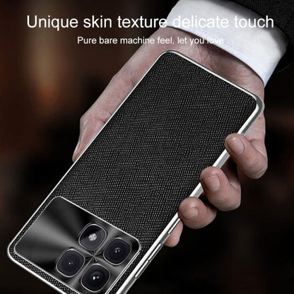 For Redmi K70 Ultra Silver Edge Cross Texture PU Leather Phone Case(Red) - Xiaomi Cases by buy2fix | Online Shopping UK | buy2fix