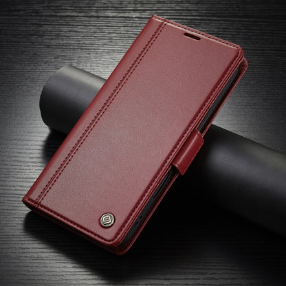 For iPhone 16 Pro LC.IMEEKE Skin-friendly Card Slots Leather Phone Case(Red) - iPhone 16 Pro Cases by LC.IMEEKE | Online Shopping UK | buy2fix