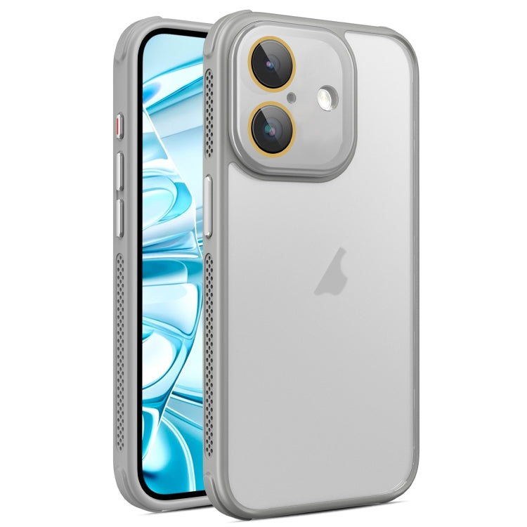 For iPhone 16 Side Cooling Skin Feel Frosted Phone Case(Grey) - iPhone 16 Cases by buy2fix | Online Shopping UK | buy2fix