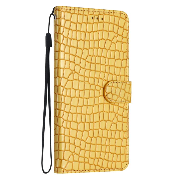 For iPhone 16 Pro Crocodile Texture Horizontal Flip Leather Phone Case(Yellow) - iPhone 16 Pro Cases by buy2fix | Online Shopping UK | buy2fix