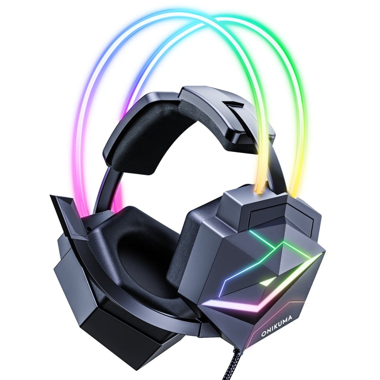 ONIKUMA X20 RGB Colorful Head-mounted Wired Gaming Earphone, Length: 1.8m - Multimedia Headset by ONIKUMA | Online Shopping UK | buy2fix