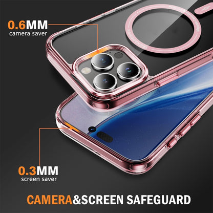 For iPhone 16 Pro Airbag Magsafe PC Hybrid TPU Phone Case(Clear Pink) - iPhone 16 Pro Cases by buy2fix | Online Shopping UK | buy2fix