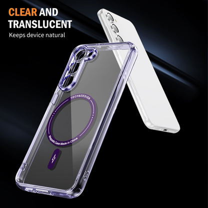 For Samsung Galaxy S23+ 5G Airbag Magsafe PC Hybrid TPU Phone Case(Clear Purple) - Galaxy S23+ 5G Cases by buy2fix | Online Shopping UK | buy2fix