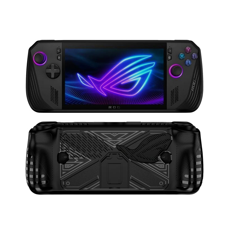 For ASUS ROG Ally X Game Console TPU Protective Case with Stand(Black) - Accessories by buy2fix | Online Shopping UK | buy2fix