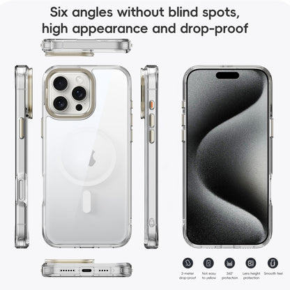 For iPhone 16 Pro Max Mirror Crystal Clear Lens Holder MagSafe Magnetic Phone Case(Transparent) - iPhone 16 Pro Max Cases by buy2fix | Online Shopping UK | buy2fix