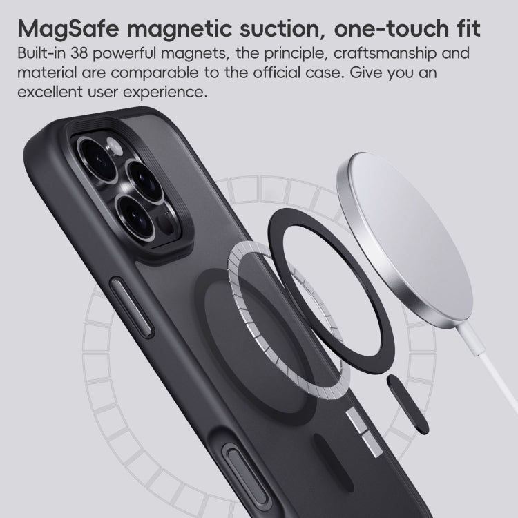 For iPhone 16 Frosted MagSafe Magnetic Phone Case(Grey) - iPhone 16 Cases by buy2fix | Online Shopping UK | buy2fix