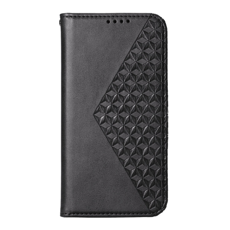 For Redmi K70 Ultra Cubic Grid Calf Texture Magnetic Leather Phone Case(Black) - Xiaomi Cases by buy2fix | Online Shopping UK | buy2fix