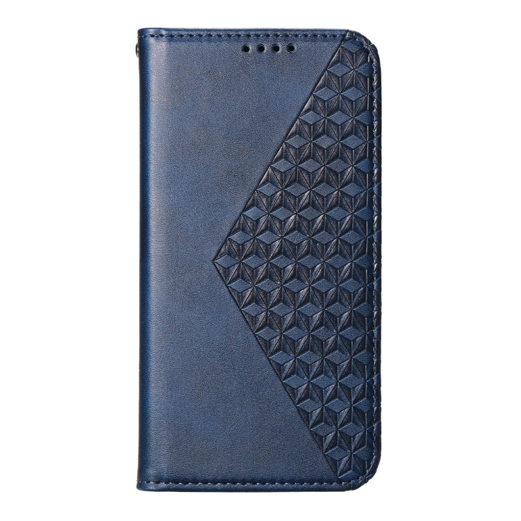 For Redmi K70 Ultra Cubic Grid Calf Texture Magnetic Leather Phone Case(Blue) - Xiaomi Cases by buy2fix | Online Shopping UK | buy2fix