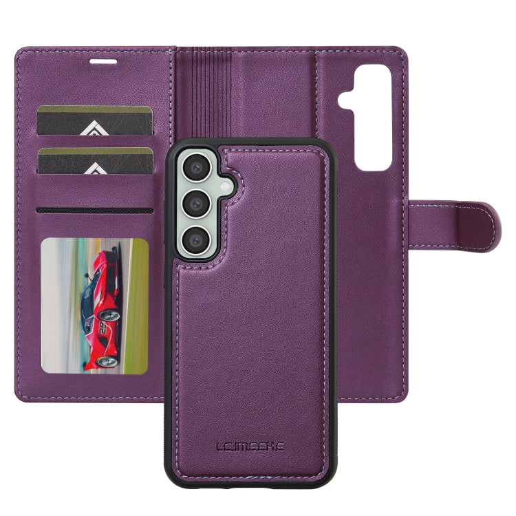 For Samsung Galaxy S24 5G LC.IMEEKE L2 Series Detachable Magsafe PU Phone Case with Lanyard(Purple) - Galaxy S24 5G Cases by LC.IMEEKE | Online Shopping UK | buy2fix