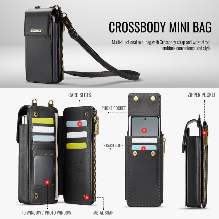 For Samsung Z Fold Series CaseMe Me50 Mini Lanyard Universal Bag(Black) - Galaxy Z Fold6 5G Cases by CaseMe | Online Shopping UK | buy2fix