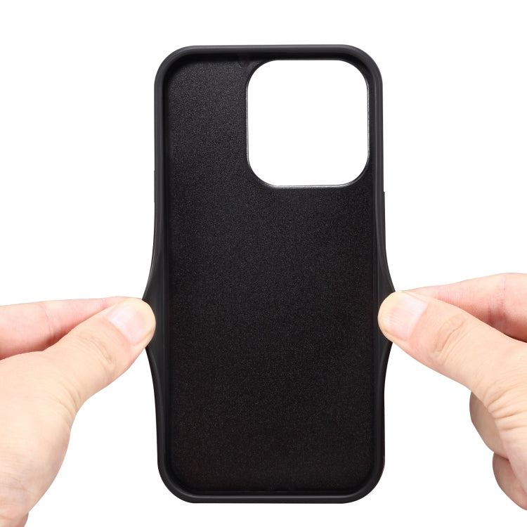 For iPhone 16 Denior D08 PU Single Card Slot Holder Phone Case(Black) - iPhone 16 Cases by Denior | Online Shopping UK | buy2fix