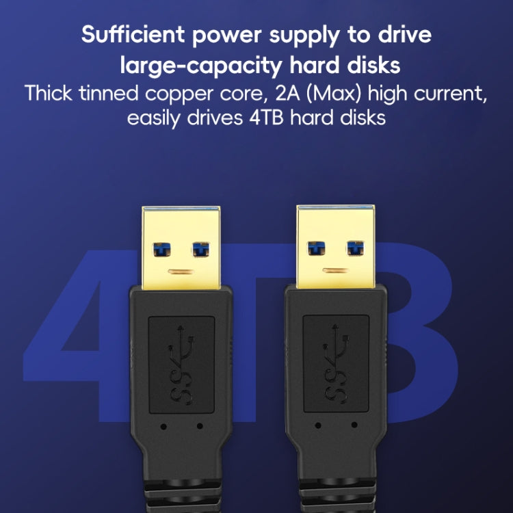 USB 3.0 Male To USB 3.0 Male Double End USB Cable, Length:0.6m(Black) - USB 3.0 by buy2fix | Online Shopping UK | buy2fix