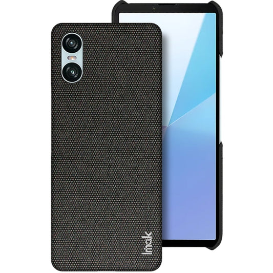 For Sony Xperia 10 VI imak Ruiyi Series Cloth Texture PU + PC Phone Case(Black) - Sony Cases by imak | Online Shopping UK | buy2fix