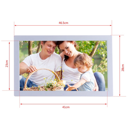 18.5 inch IPS Screen Digital Photo Frame, Plug Type:US Plug(White) - 15 inch Above by buy2fix | Online Shopping UK | buy2fix