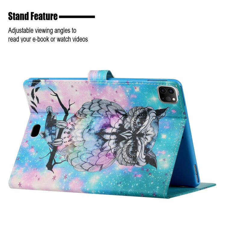 For iPad Pro 11 2024 Colored Drawing Pattern Flip Leather Smart Tablet Case(Owl) - iPad Pro 11 2024 Cases by buy2fix | Online Shopping UK | buy2fix