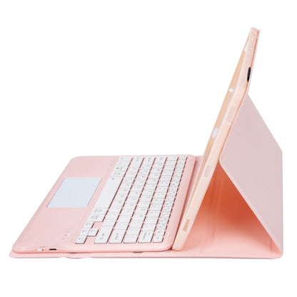 For Xiaomi Redmi Pad Pro 12.1 A0N11-A Detachable Bluetooth Keyboard TPU Lambskin Leather Tablet Case with Touchpad(Pink White) - Others Keyboard by buy2fix | Online Shopping UK | buy2fix