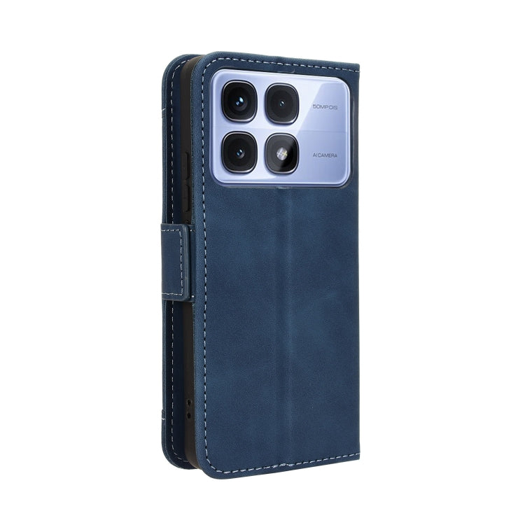 For Redmi K70 Ultra Skin Feel Calf Texture Card Slots Leather Phone Case(Blue) - Xiaomi Cases by buy2fix | Online Shopping UK | buy2fix