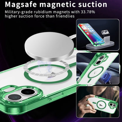 For iPhone 16 Ice Color Magnetic Series Magsafe Magnetic PC Hybrid TPU Phone Case(Green) - iPhone 16 Cases by buy2fix | Online Shopping UK | buy2fix