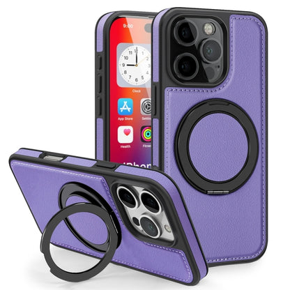 For iPhone 16 Pro Yashi 360 Degree Rotating MagSafe Holder Phone Case(Purple) - iPhone 16 Pro Cases by buy2fix | Online Shopping UK | buy2fix