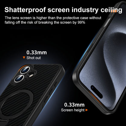 For iPhone 13 Pro Carbon Fiber MagSafe 360 Degree Rotating Holder Phone Case(Black) - iPhone 13 Pro Cases by buy2fix | Online Shopping UK | buy2fix