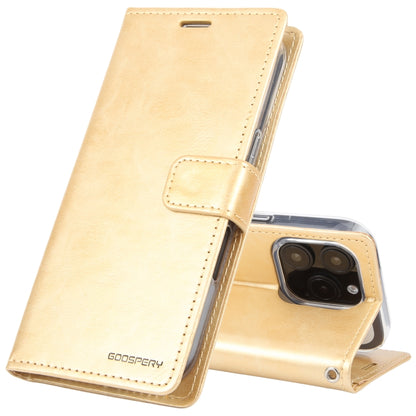 For iPhone 16 Pro GOOSPERY BLUE MOON Crazy Horse Texture Leather Phone Case(Gold) - iPhone 16 Pro Cases by GOOSPERY | Online Shopping UK | buy2fix