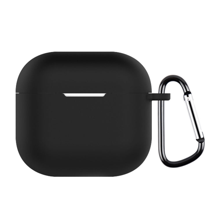 For AirPods 4 Silicone Earphone Protective Case with Hook(Black) - For AirPods 4 by buy2fix | Online Shopping UK | buy2fix