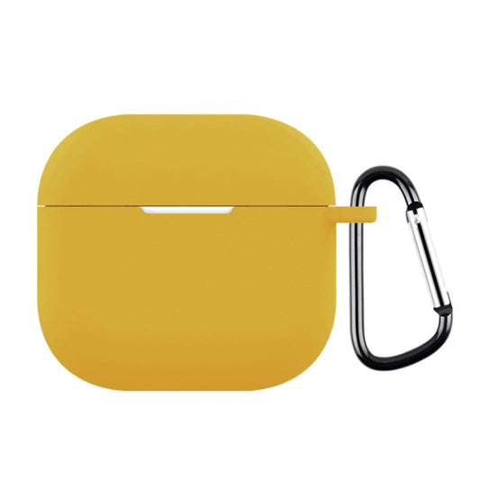 For AirPods 4 Silicone Earphone Protective Case with Hook(Yellow) - For AirPods 4 by buy2fix | Online Shopping UK | buy2fix