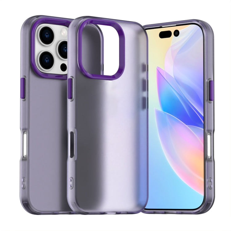 For iPhone 16 Pro Max Candy PC Hybrid TPU Shockproof Phone Case(Purple) - iPhone 16 Pro Max Cases by buy2fix | Online Shopping UK | buy2fix