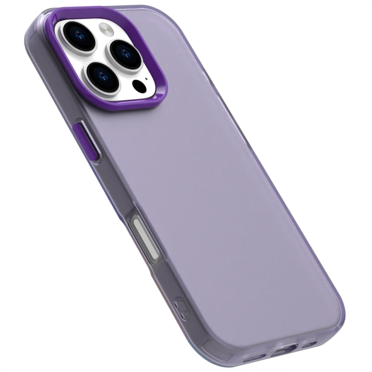 For iPhone 16 Pro Max Candy PC Hybrid TPU Shockproof Phone Case(Purple) - iPhone 16 Pro Max Cases by buy2fix | Online Shopping UK | buy2fix