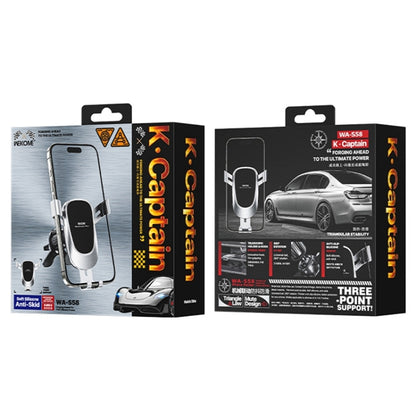 WEKOME WA-S58 K-Captain Metal Car Air Outlet Gravity Holder(Silver) - Car Holders by WK | Online Shopping UK | buy2fix