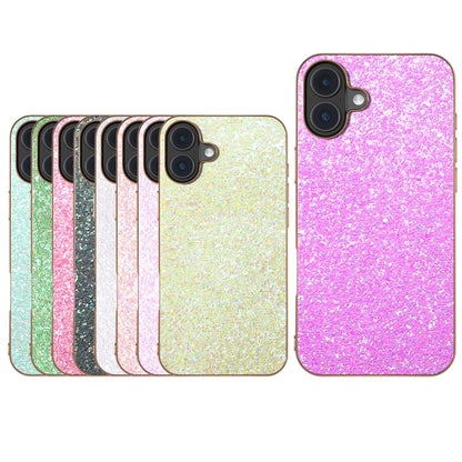 For iPhone 16 Plus Electroplating Frame Colorful Glitter Phone Case(Pink) - iPhone 16 Plus Cases by buy2fix | Online Shopping UK | buy2fix