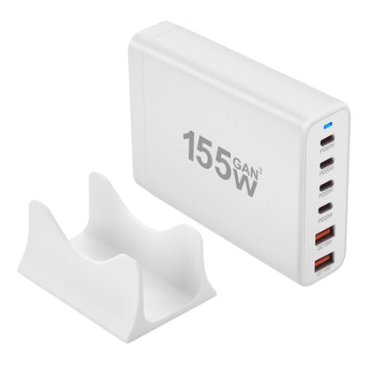 155W 4Type-C, 2USB 6-Ports Desktop Fast Charger, Plug Type:AU Plug(White) - Multifunction Charger by buy2fix | Online Shopping UK | buy2fix