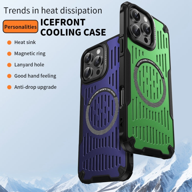 For iPhone 16 Pro Ice Front Cooling MagSafe Magnetic Phone Case(Purple) - iPhone 16 Pro Cases by buy2fix | Online Shopping UK | buy2fix