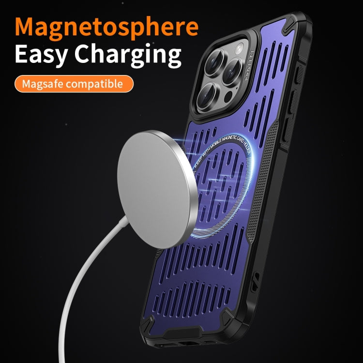 For iPhone 16 Plus Ice Front Cooling MagSafe Magnetic Phone Case(Black) - iPhone 16 Plus Cases by buy2fix | Online Shopping UK | buy2fix