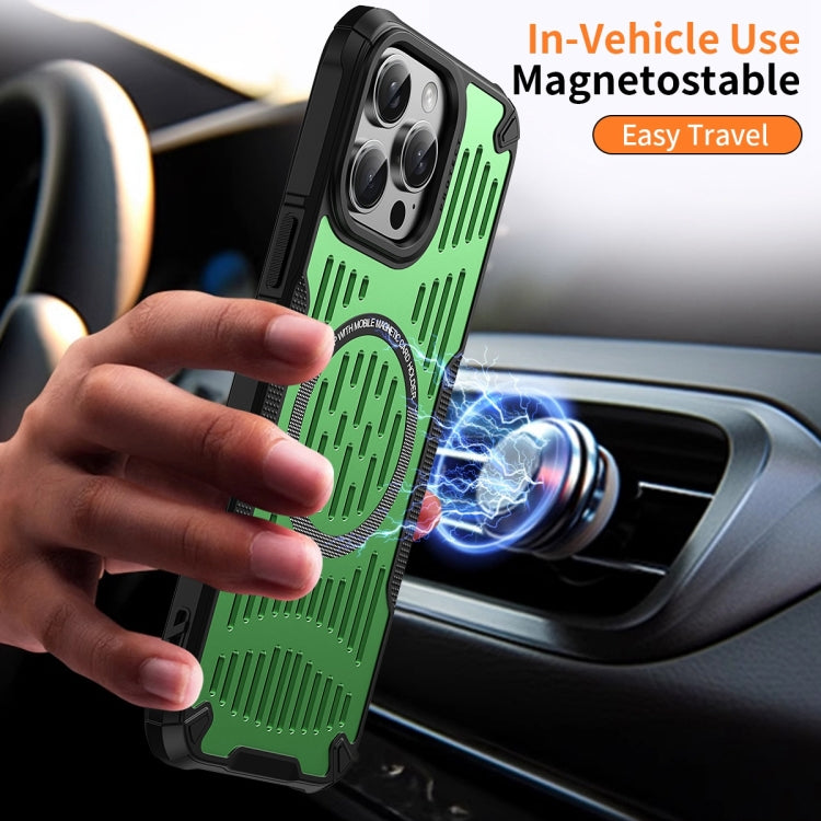 For iPhone 16 Ice Front Cooling MagSafe Magnetic Phone Case(Green) - iPhone 16 Cases by buy2fix | Online Shopping UK | buy2fix