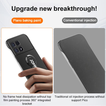 For Redmi K70 Ultra Baking Varnish 360 Rotate Holder No Frame PC Phone Case(Black) - Xiaomi Cases by buy2fix | Online Shopping UK | buy2fix