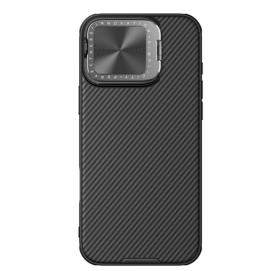 For iPhone 16 Pro Max NILLKIN Black Mirror Prop CD Texture Mirror Phone Case(Black) - iPhone 16 Pro Max Cases by NILLKIN | Online Shopping UK | buy2fix