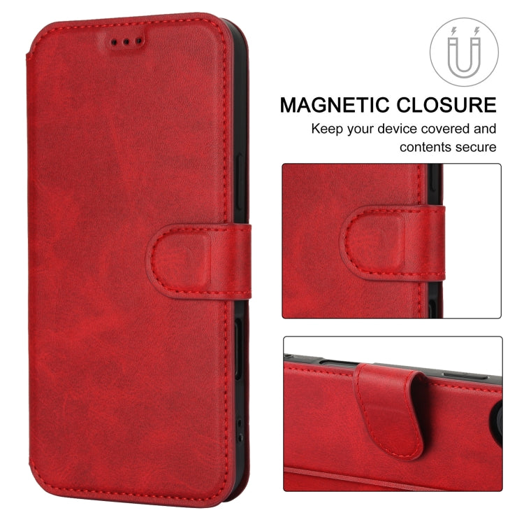 For iPhone 16 Shockproof PU + TPU Leather Phone Case(Red) - iPhone 16 Cases by buy2fix | Online Shopping UK | buy2fix