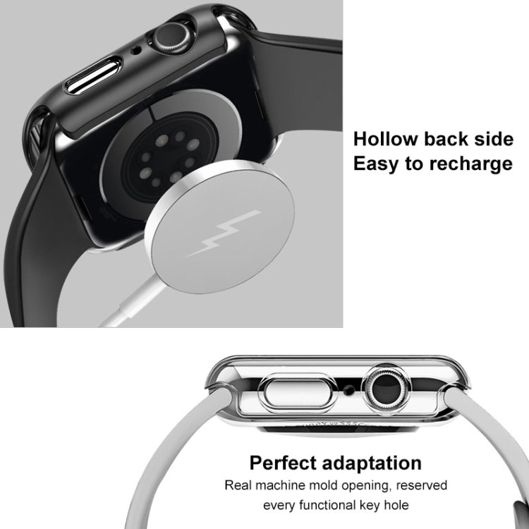 For Apple Watch Series 10 46mm imak Integrated Watch Case with Film(Black) - Watch Cases by imak | Online Shopping UK | buy2fix