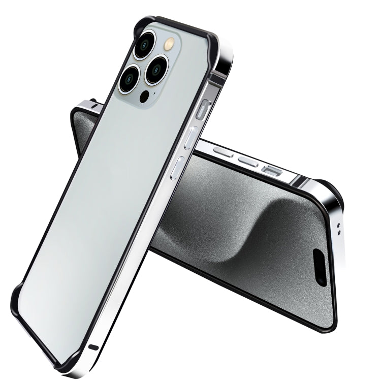 For iPhone 16 Pro TPU + Aluminum Alloy Frame Phone Case(Silver) - iPhone 16 Pro Cases by buy2fix | Online Shopping UK | buy2fix